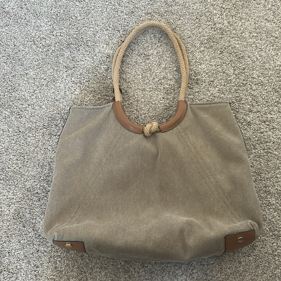 👛Michael Kors Isla Ring Brown Canvas Shoulder Tote Bag - Picture 8 of 12